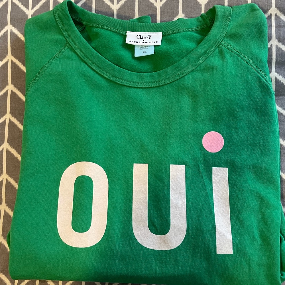 Clare V x Anthropologie Oui sweatshirt